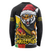 Richmond Long Sleeve T-shirt Santa Scoring Touchdown On Christmas Game Day