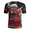 Essendon Rugby Jersey Santa Scoring Touchdown On Christmas Game Day