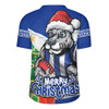 North Melbourne Rugby Jersey Santa Scoring Touchdown On Christmas Game Day