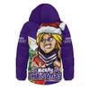 Fremantle Hooded Padded Jacket Santa Scoring Touchdown On Christmas Game Day