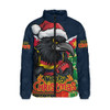 Adelaide Crows Padded Jacket Santa Scoring Touchdown On Christmas Game Day