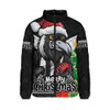 Collingwood Padded Jacket Santa Scoring Touchdown On Christmas Game Day