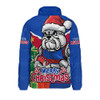 Western Bulldogs Padded Jacket Santa Scoring Touchdown On Christmas Game Day