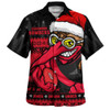 Essendon Hawaiian Shirt Merry Christmas Down Under Footy Power Style