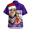 Fremantle Hawaiian Shirt Merry Christmas Down Under Footy Power Style