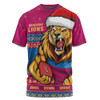 Brisbane Lions T-Shirt Merry Christmas Down Under Footy Power Style