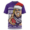 Fremantle T-Shirt Merry Christmas Down Under Footy Power Style