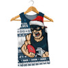 Carlton Men Singlet Merry Christmas Down Under Footy Power Style