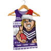 Fremantle Men Singlet Merry Christmas Down Under Footy Power Style