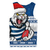 Geelong Cats Men Singlet Merry Christmas Down Under Footy Power Style