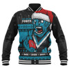 Port Adelaide Baseball Jacket Merry Christmas Down Under Footy Power Style Port Adelaide Baseball Jacket Merry Christmas Down Under Footy Power Style