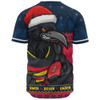 Adelaide Crows Baseball Shirt Merry Christmas Down Under Footy Power Style