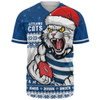 Geelong Cats Baseball Shirt Merry Christmas Down Under Footy Power Style Geelong Cats Baseball Shirt Merry Christmas Down Under Footy Power Style