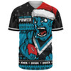 Port Adelaide Baseball Shirt Merry Christmas Down Under Footy Power Style