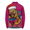 Brisbane Lions Long Sleeve Polo Shirt Merry Christmas Down Under Footy Power Style