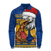 West Coast Eagles Long Sleeve Polo Shirt Merry Christmas Down Under Footy Power Style