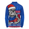Western Bulldogs Long Sleeve Polo Shirt Merry Christmas Down Under Footy Power Style
