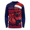 Melbourne Long Sleeve T-shirt Merry Christmas Down Under Footy Power Style