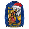 West Coast Eagles Long Sleeve T-shirt Merry Christmas Down Under Footy Power Style
