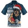 Carlton Zip Polo Shirt Merry Christmas Down Under Footy Power Style