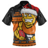 GWS GIANTS Zip Polo Shirt Merry Christmas Down Under Footy Power Style