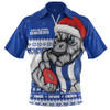 North Melbourne Zip Polo Shirt Merry Christmas Down Under Footy Power Style