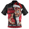 St Kilda Zip Polo Shirt Merry Christmas Down Under Footy Power Style