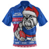 Western Bulldogs Zip Polo Shirt Merry Christmas Down Under Footy Power Style