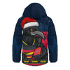 Adelaide Crows Hooded Padded Jacket Merry Christmas Down Under Footy Power Style