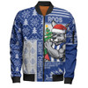 North Melbourne Bomber Jacket Merry Christmas Knit Style Festive Spirit