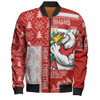 Sydney Swans Bomber Jacket Merry Christmas Knit Style Festive Spirit