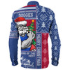 Western Bulldogs Long Sleeve Shirt Merry Christmas Knit Style Festive Spirit