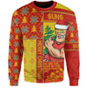 Gold Coast SUNS Sweatshirt Merry Christmas Knit Style Festive Spirit