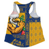 West Coast Eagles Women Racerback Singlet Merry Christmas Knit Style Festive Spirit