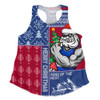 Western Bulldogs Women Racerback Singlet Merry Christmas Knit Style Festive Spirit