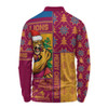 Brisbane Lions Long Sleeve Polo Shirt Merry Christmas Knit Style Festive Spirit