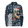 Carlton Long Sleeve Polo Shirt Merry Christmas Knit Style Festive Spirit