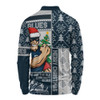 Carlton Long Sleeve Polo Shirt Merry Christmas Knit Style Festive Spirit