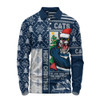 Geelong Cats Long Sleeve Polo Shirt Merry Christmas Knit Style Festive Spirit
