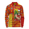 Gold Coast SUNS Long Sleeve Polo Shirt Merry Christmas Knit Style Festive Spirit