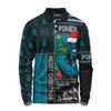 Port Adelaide Long Sleeve Polo Shirt Merry Christmas Knit Style Festive Spirit