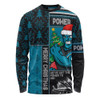 Port Adelaide Long Sleeve T-shirt Merry Christmas Knit Style Festive Spirit