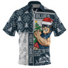 Carlton Zip Polo Shirt Merry Christmas Knit Style Festive Spirit