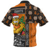 GWS GIANTS Zip Polo Shirt Merry Christmas Knit Style Festive Spirit