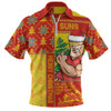 Gold Coast SUNS Zip Polo Shirt Merry Christmas Knit Style Festive Spirit