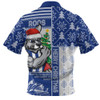 North Melbourne Zip Polo Shirt Merry Christmas Knit Style Festive Spirit