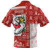 Sydney Swans Zip Polo Shirt Merry Christmas Knit Style Festive Spirit