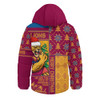 Brisbane Lions Hooded Padded Jacket Merry Christmas Knit Style Festive Spirit