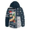 Carlton Hooded Padded Jacket Merry Christmas Knit Style Festive Spirit