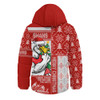 Sydney Swans Hooded Padded Jacket Merry Christmas Knit Style Festive Spirit